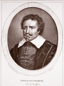 Thomas Wentworth, Conte di Strafford, attribuito a C. Fauconnier, inciso da de Langlume da Anthony van Dyck
